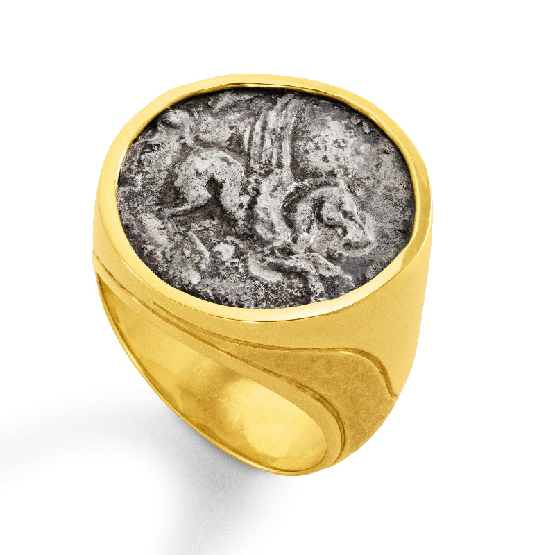Men's Ancient, Authentic Pegasus Coin Ring – Jorge Adeler