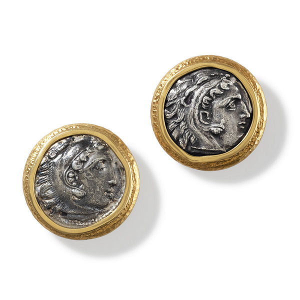 Women's Ancient, Authentic Alexander the Great Coin Earrings