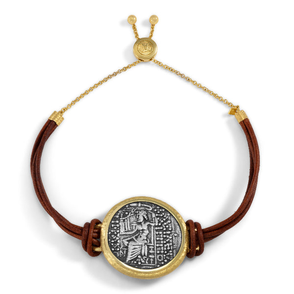 Unisex Ancient, Authentic Zeus Coin Bracelet