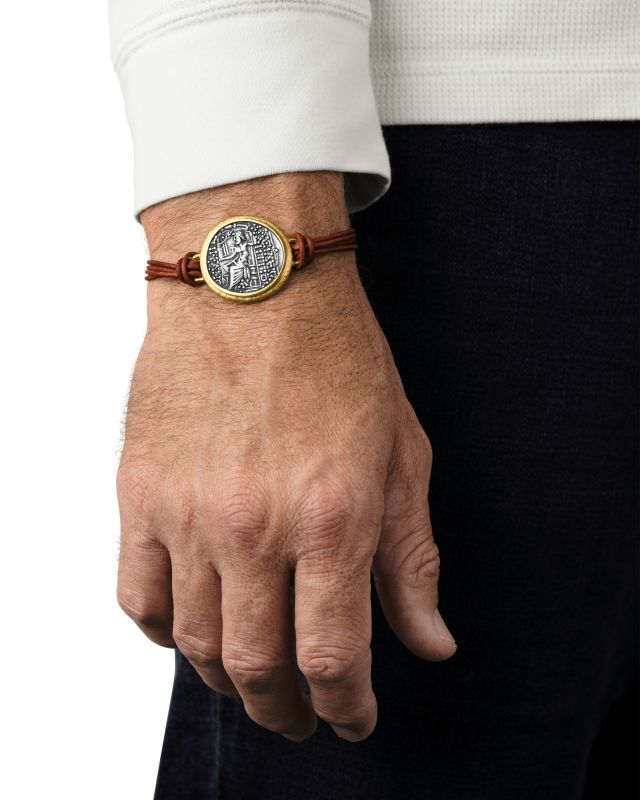 Unisex Ancient, Authentic Zeus Coin Bracelet