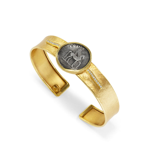 Women's Ancient, Authentic Pegasus Coin Cuff