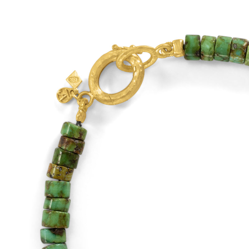 Sonoran Turquoise Heishi and 18kt Gold Bead Bracelet