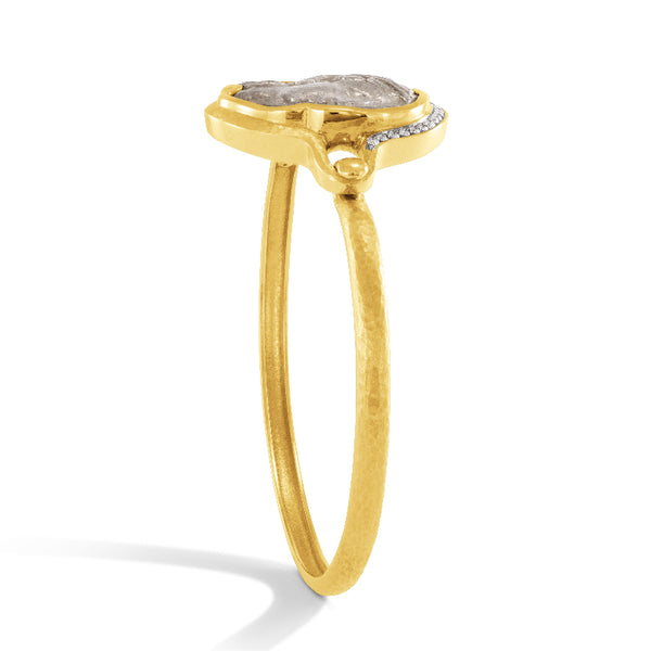 Women's Athena Coin Bracelet with Diamonds and Blue Sapphire