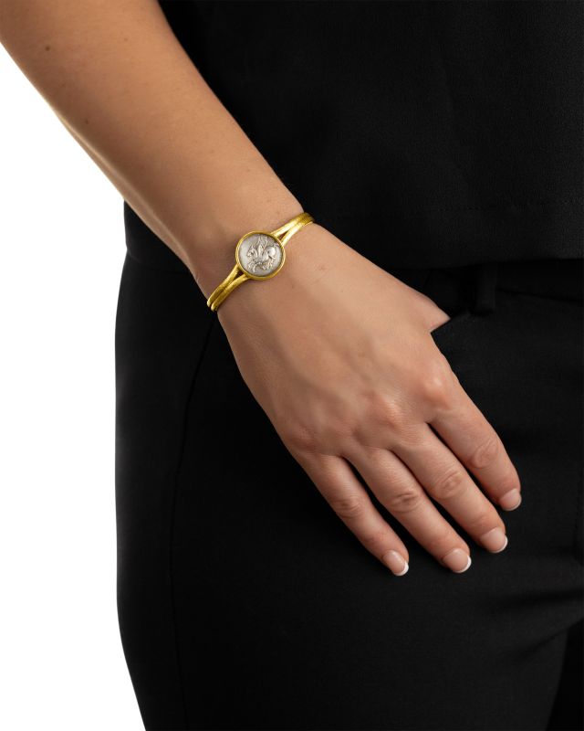 Women's Pegasus Coin Cuff Bracelet