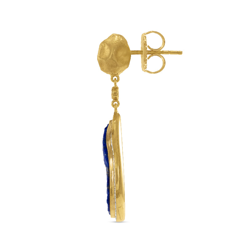 Lapis and Diamond Earrings