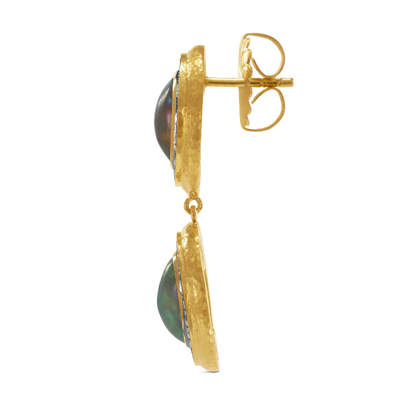 Opal and Diamond Earrings