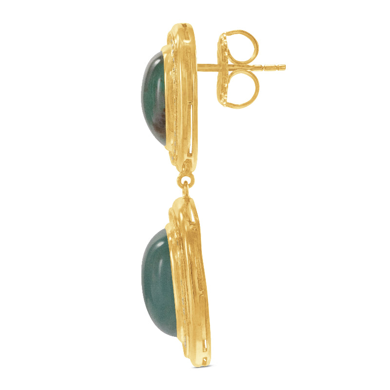 Aquaprase and Diamond Earrings