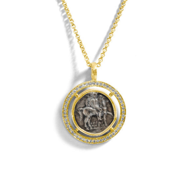 Women's Ancient, Authentic Coin and Diamond Enhancer