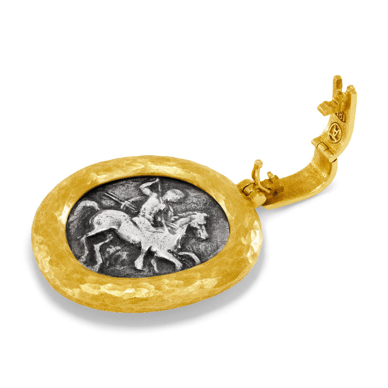 Ancient, Authentic Taras Coin and Diamond Pendant