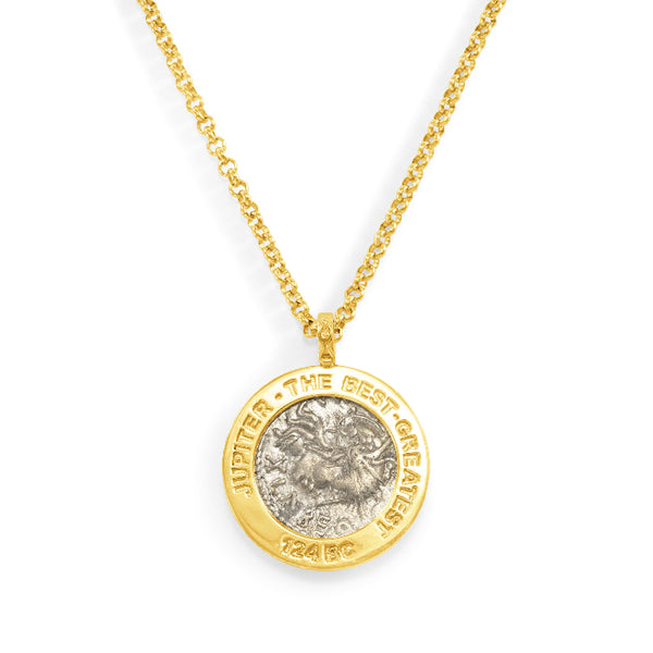 Unisex Ancient, Authentic Jupiter Coin Enhancer