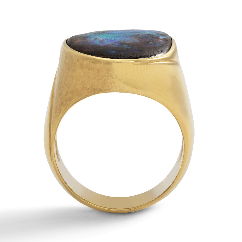 Men's Boulder Opal Ring