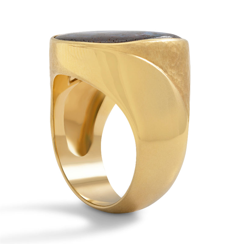 Men's Boulder Opal Ring
