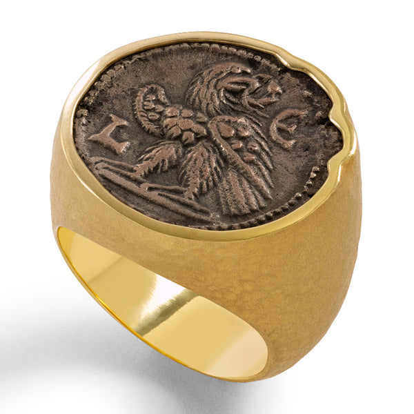 Roman Eagle Coin Ring