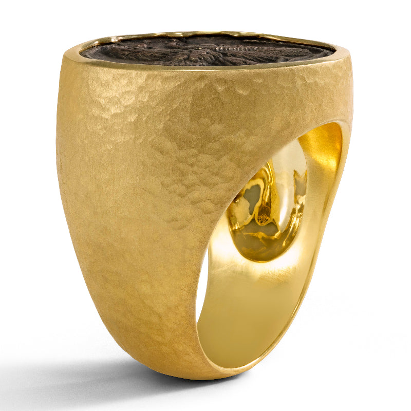 Roman Eagle Coin Ring
