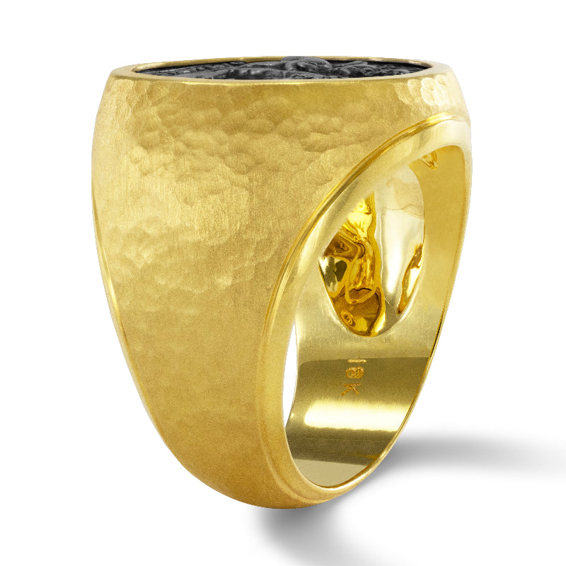 Horse and Warrior Coin Ring