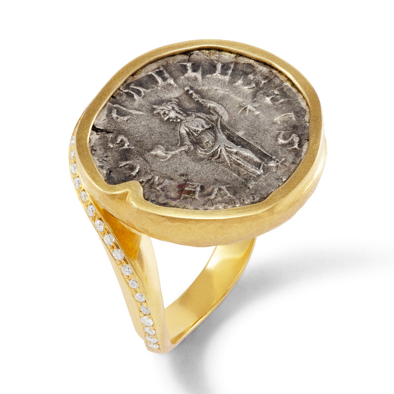 Venus Coin and Diamond Ring