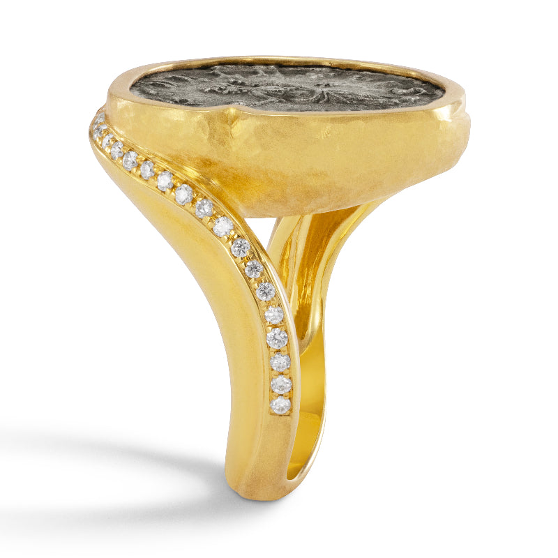 Venus Coin and Diamond Ring