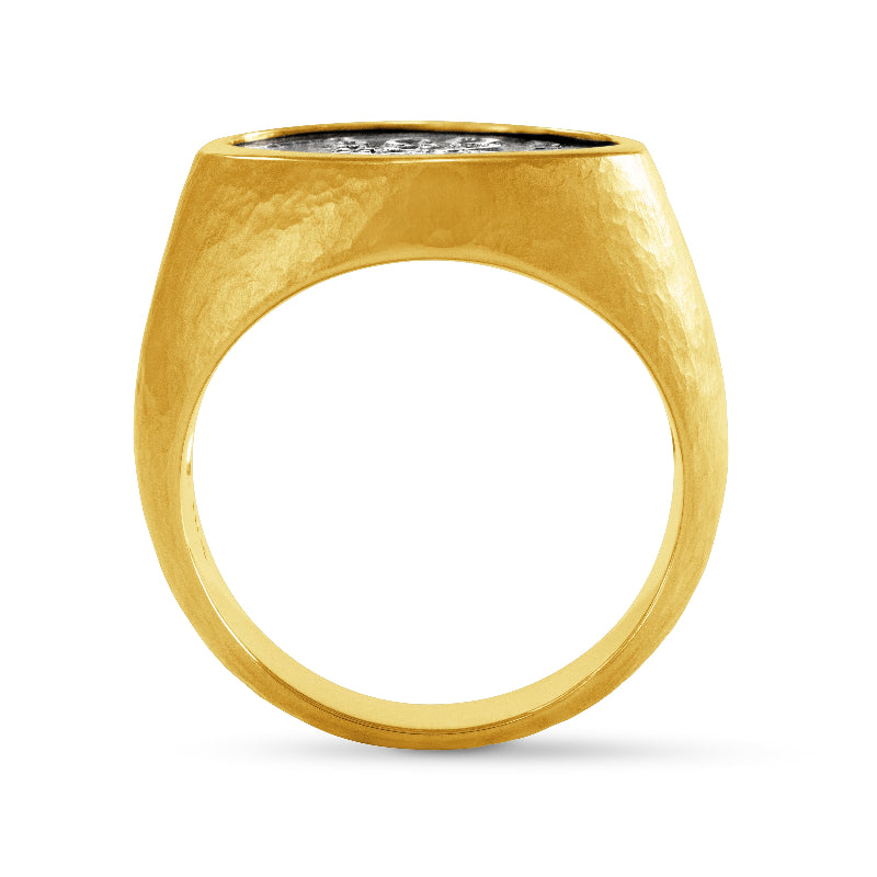 Men's Ancient, Authentic Caduceus Coin Ring