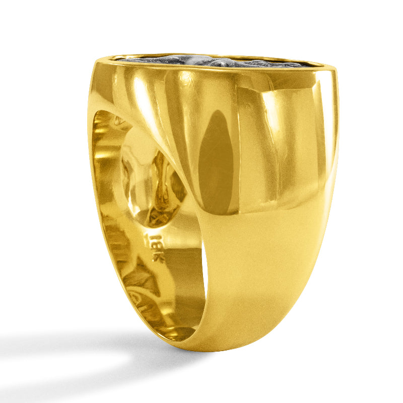 Horse and Warrior Coin Ring