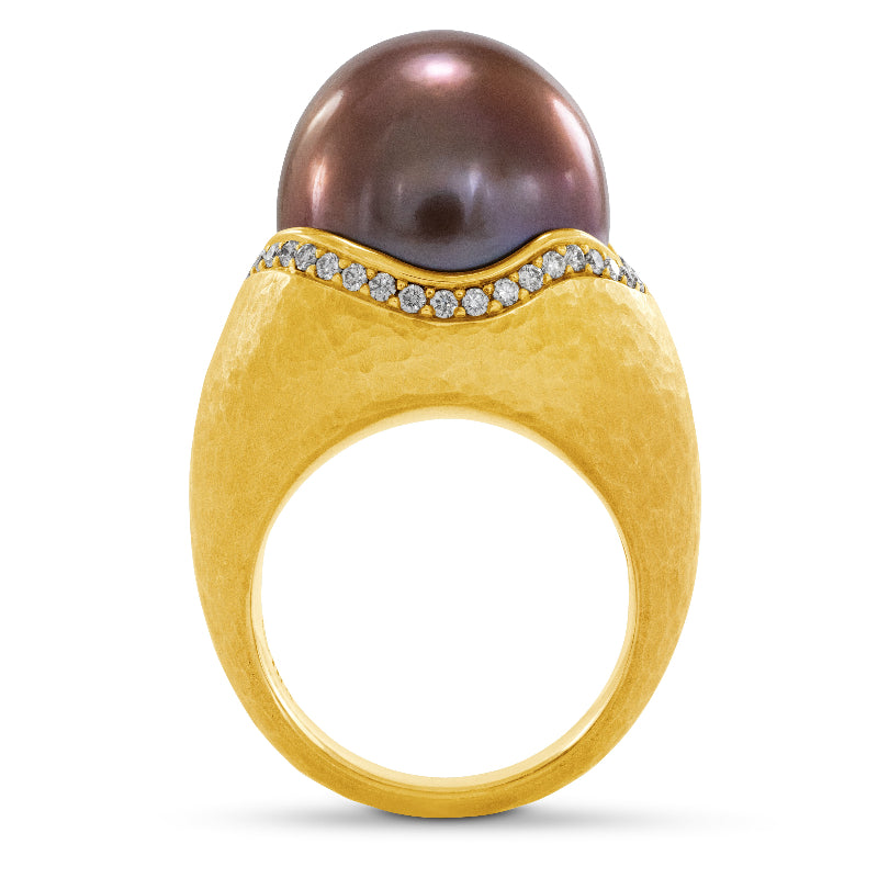 Yangtze River Pearl and Diamond Ring