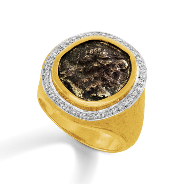 Zeus Coin and Diamond Ring