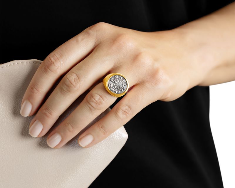 Federico I Coin and Diamond Ring