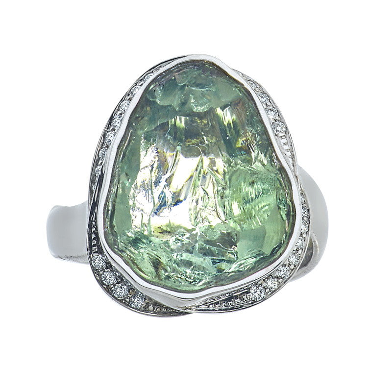 Women's Cleaved Prasiolite Ring