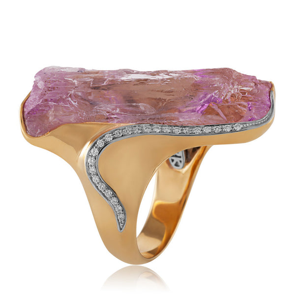 Women's Kunzite and Diamond Ring