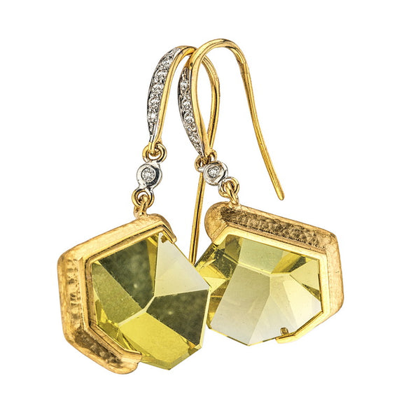 Women's Mirror Mirror Lemon Quartz Earrings