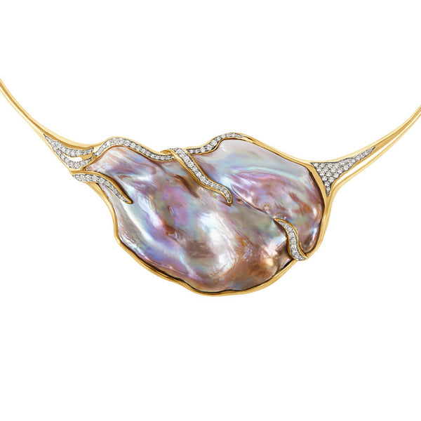 Women’s Freshwater Pearl and Diamond Collar