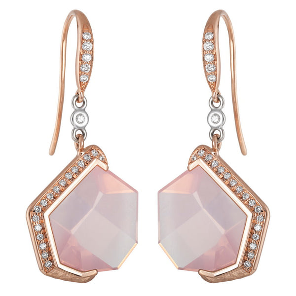 Women's Mirror Mirror Rose Quartz Earrings