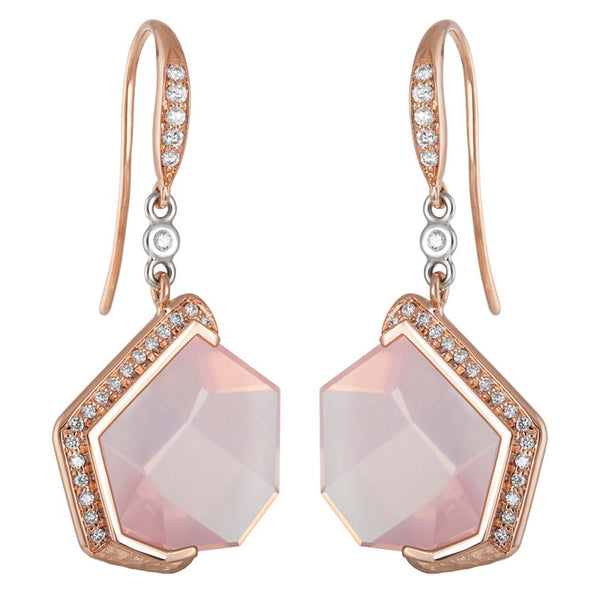 Women's Mirror Mirror Rose Quartz Earrings