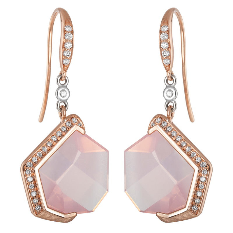 Women's Mirror Mirror Rose Quartz Earrings