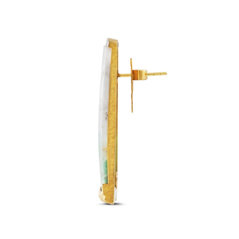 Women's Chrysoprase and Diamond Earrings