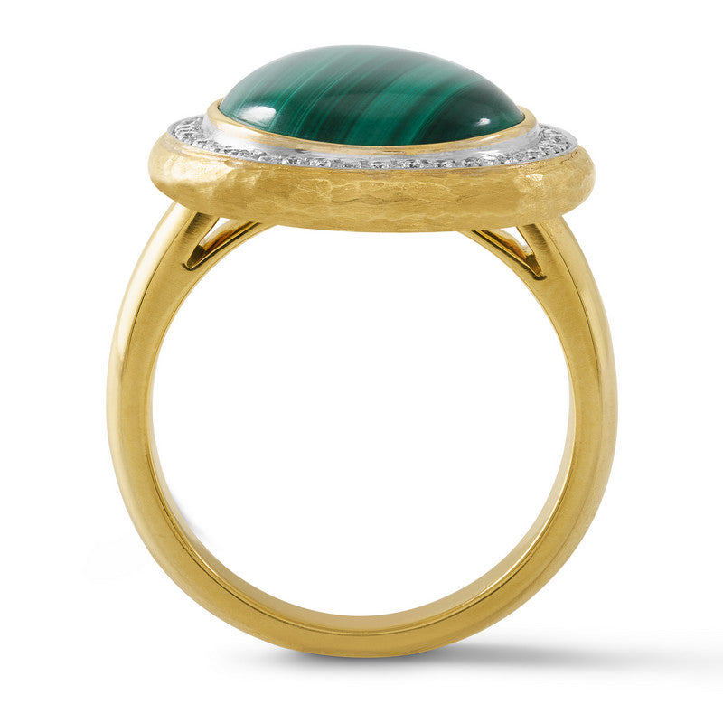 Women's Malachite and Diamond Ring