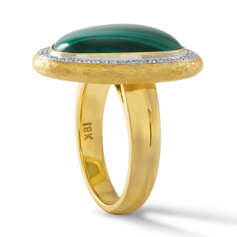Women's Malachite and Diamond Ring