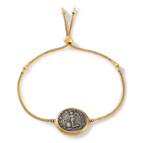 Unisex Ancient, Authentic Victory Coin Bracelet