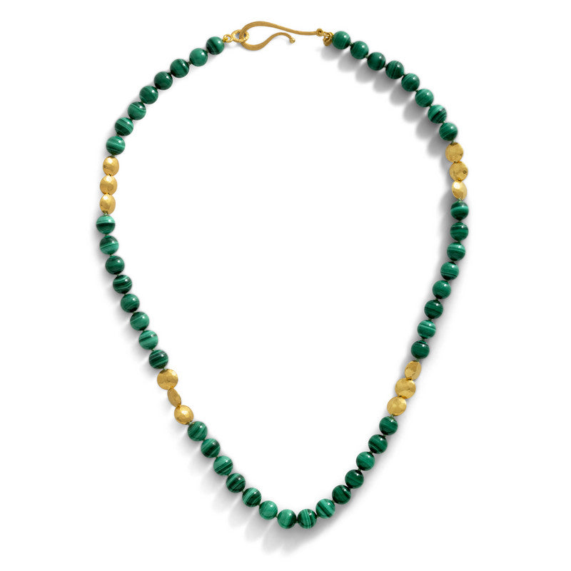 Women's Malachite Bead Necklace