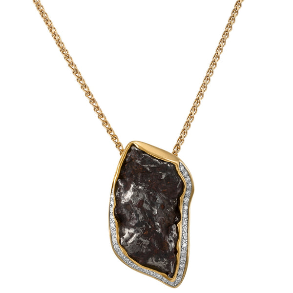Women’s Sikhote-Alin Meteorite and Diamond Pendant