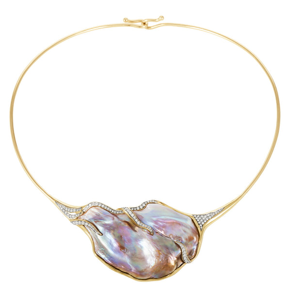 Women’s Freshwater Pearl and Diamond Collar