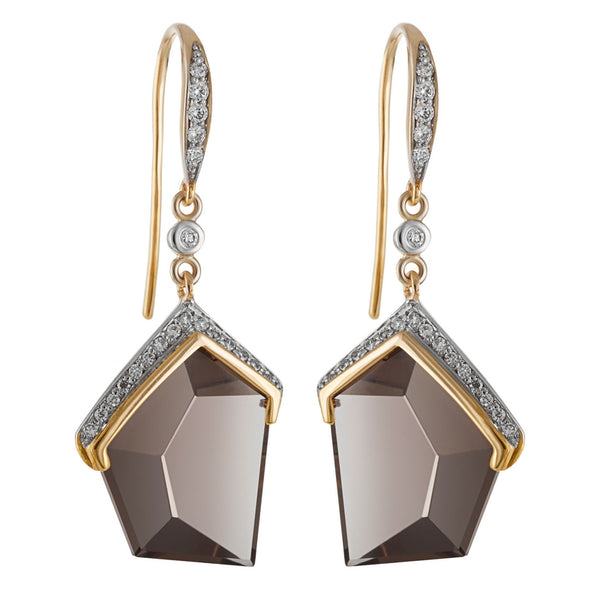 アクセサリー r.alagan KNOT SMOKY QUARTZ EARRINGS R.ALAGAN ララガン-KNOT SMOKY QUARTZ EARRINGS