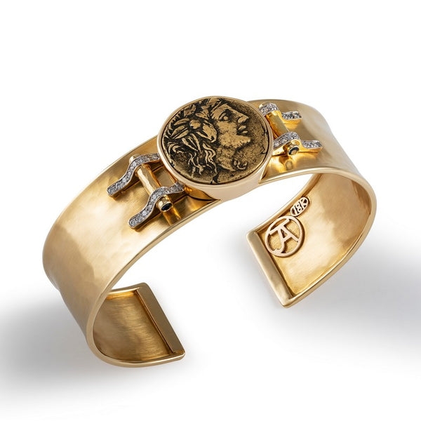 Women’s Ancient, Authentic Bacchus Coin Bracelet