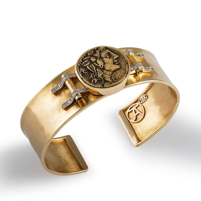 Women’s Ancient, Authentic Bacchus Coin Bracelet