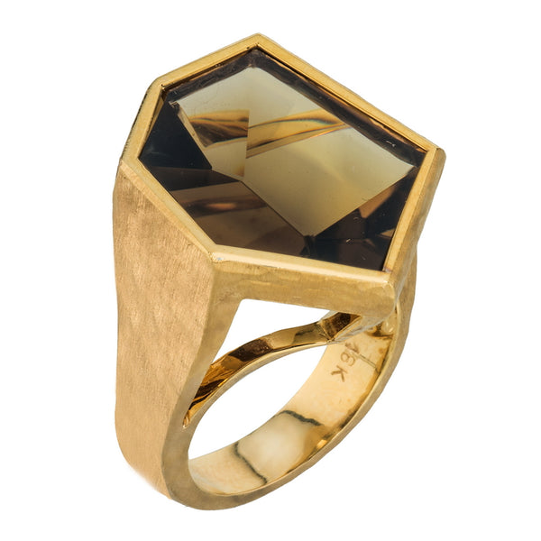 Women’s Mirror Cut Citrine Ring