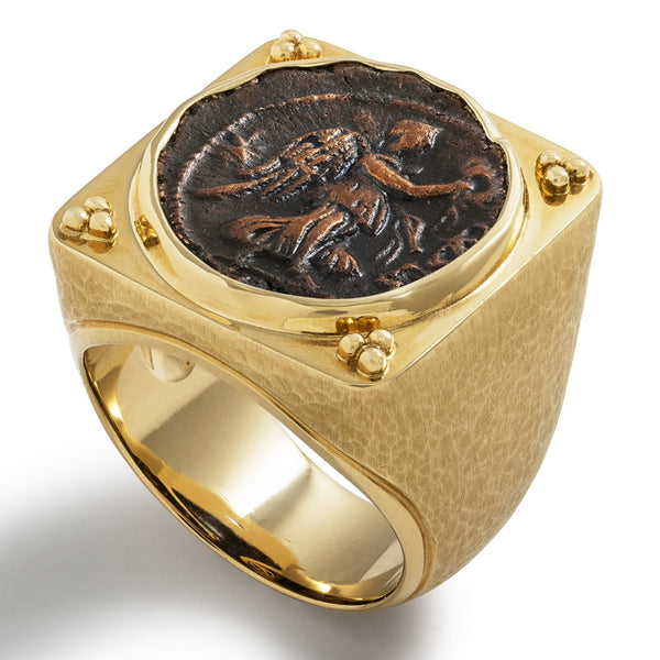 Mens gold coin rings for sale deals