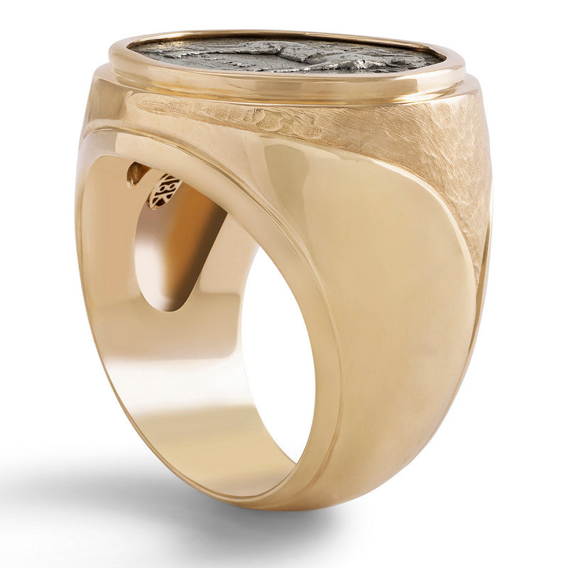 Men's Ancient, Authentic Horse Coin Ring