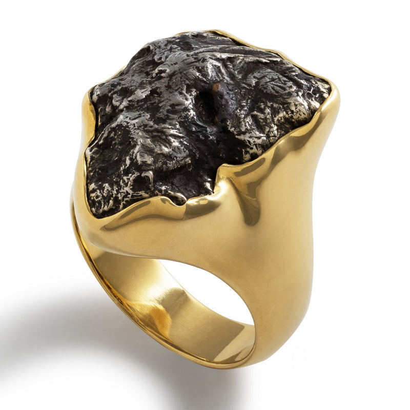 Unisex Authentic Sikhote-Alin Meteorite Ring