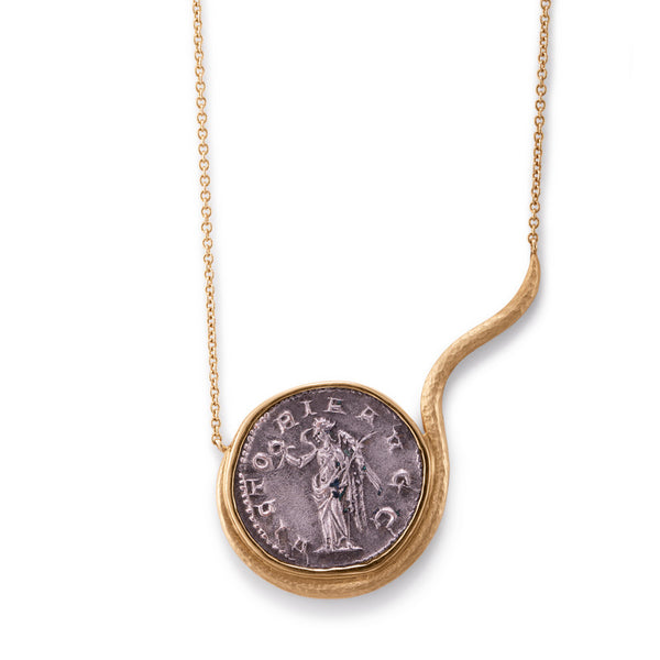 Women's Ancient, Authentic Victory Coin Necklace